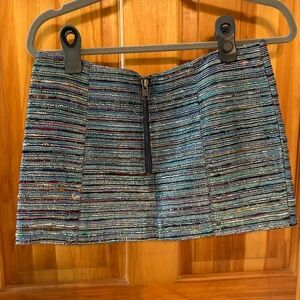 SK 34 Chaser NWT Small Striped Metallic Skirt Back and Front Zippers